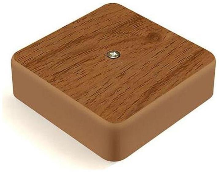 IEK UKO10-075-075-020-K24 Коробка распаячная ОП 75х75х20 IP20 КМ41212-05 (6 клем. 6кв.мм) дуб