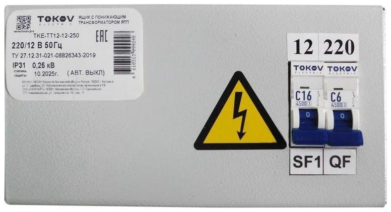 TOKOV electric TKE-TT12-24-250 Ящик с понижающим трансформатором ЯТП 0.25 230/24 (2 авт. выкл.) IP31