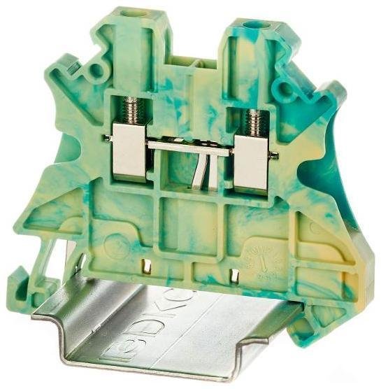 DKC TUR-2.5-PE Клемма заземления винтовой зажим 2 точки подключения 2.5кв.мм