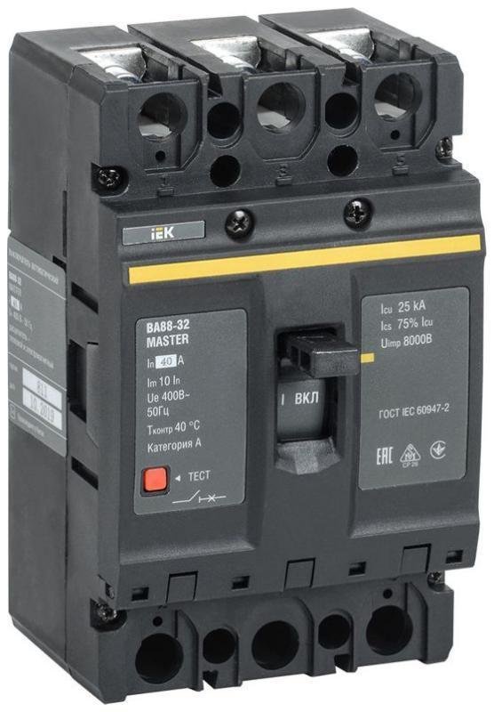 IEK SVA10-3-0040-02 Выключатель автоматический 3п 40А 25кА ВА88-32 MASTER