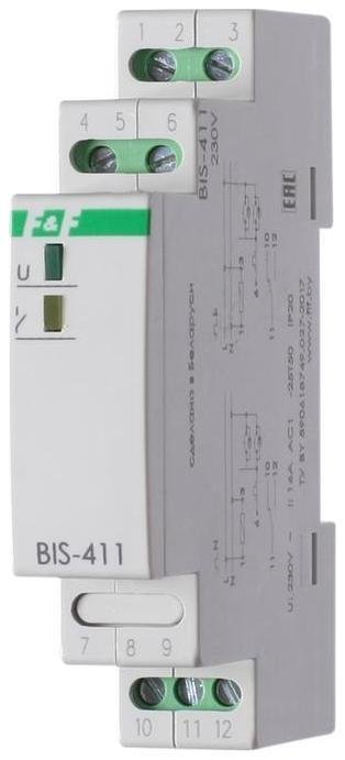 Евроавтоматика F&F EA01.005.001 Реле импульсное BIS-411 (230В 16А 1Р монтаж на DIN-рейке 35мм) F&F