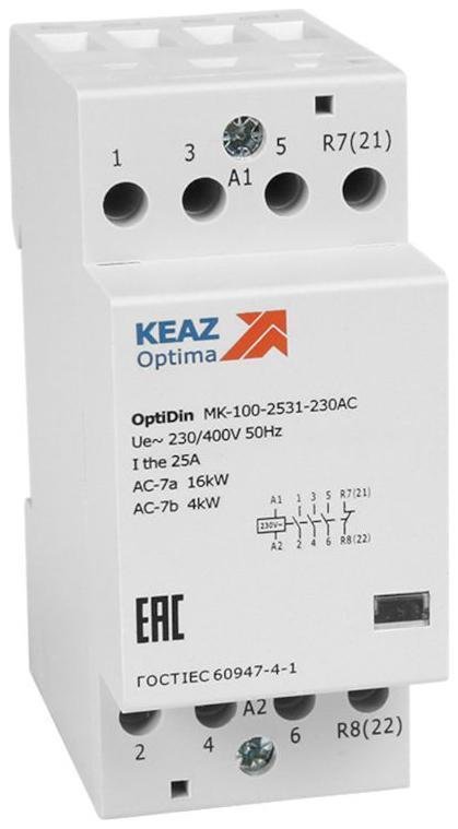 КЭАЗ 321147 Контактор модульный OptiDin MK-100-2540-230AC