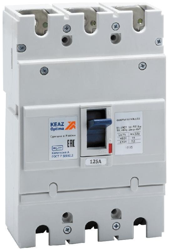 КЭАЗ 100009 Выключатель автоматический 125А 18кА OptiMat E250L125 УХЛ3