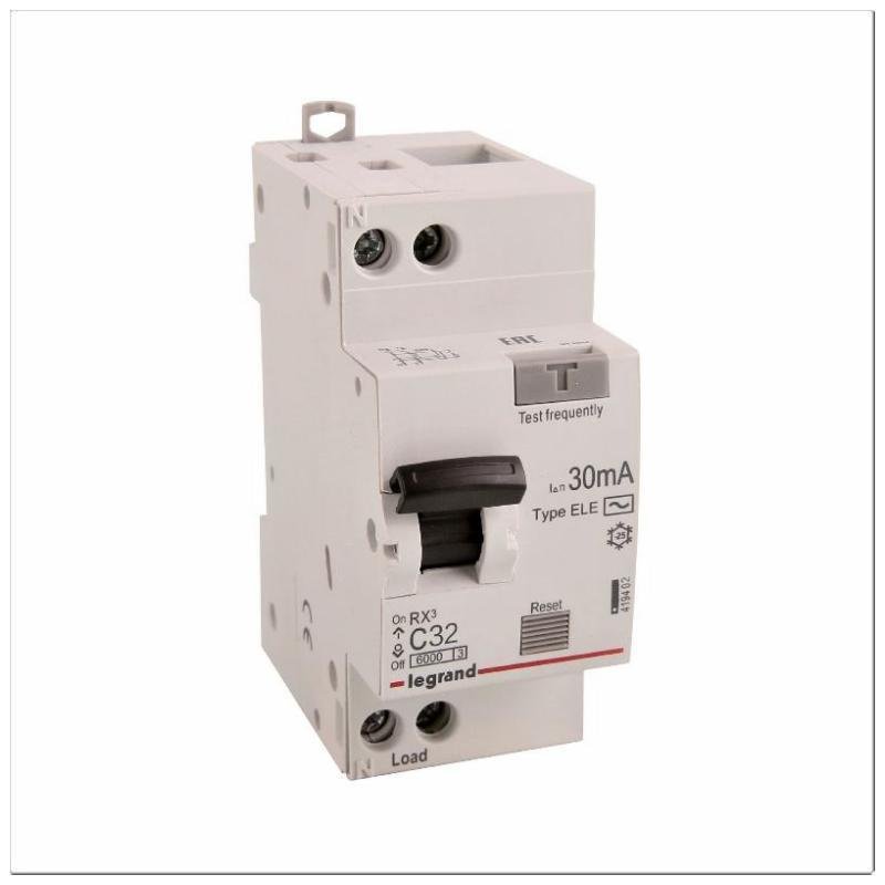 Legrand 419402 Выключатель автоматический дифференциального тока 2п (1P+N) C 32А 30мА тип AC 6кА RX3 ИЭК Leg