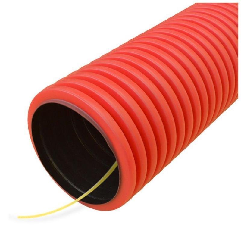 Промрукав PR15.0113 Труба гофрированная двустенная ПНД гибкая d50мм с протяжкой SN26 450 красн. (уп.50м)
