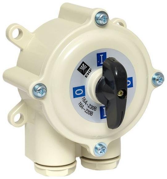 EKF pv-3-16-4 Выключатель пакетный 1-кл. 16А IP56 ПВ3-16 М1 пл. беж