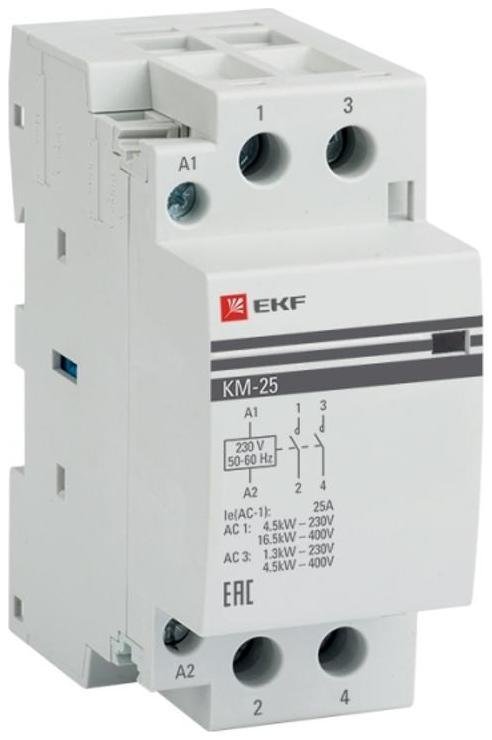 EKF km-2-25-20 Контактор модульный КМ 25А 2NО (2 мод.)