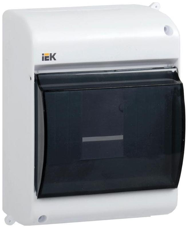 IEK MKP42-N-04-30-12 Корпус ОП КМПн 2/4 Krepta 3 IP30 для 4-х авт. выкл. прозр. крышка пластик. бел