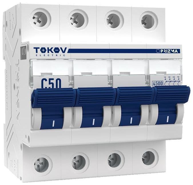 TOKOV electric TKE-PZ45-MCBI-4-50-C Выключатель автоматический модульный 4п C 50А 4.5кА PRIZMA
