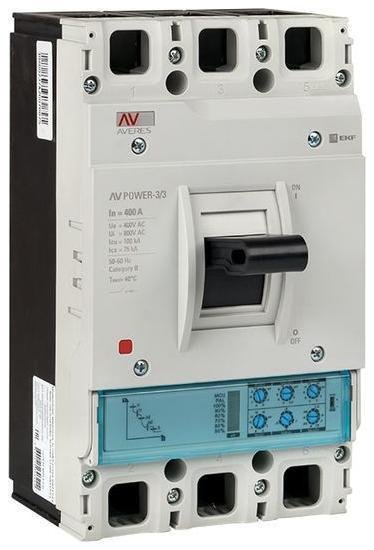 EKF mccb-33-400H-2.0-av Выключатель автоматический 400А 100кА AV POWER-3/3 ETU2.0 AVERES