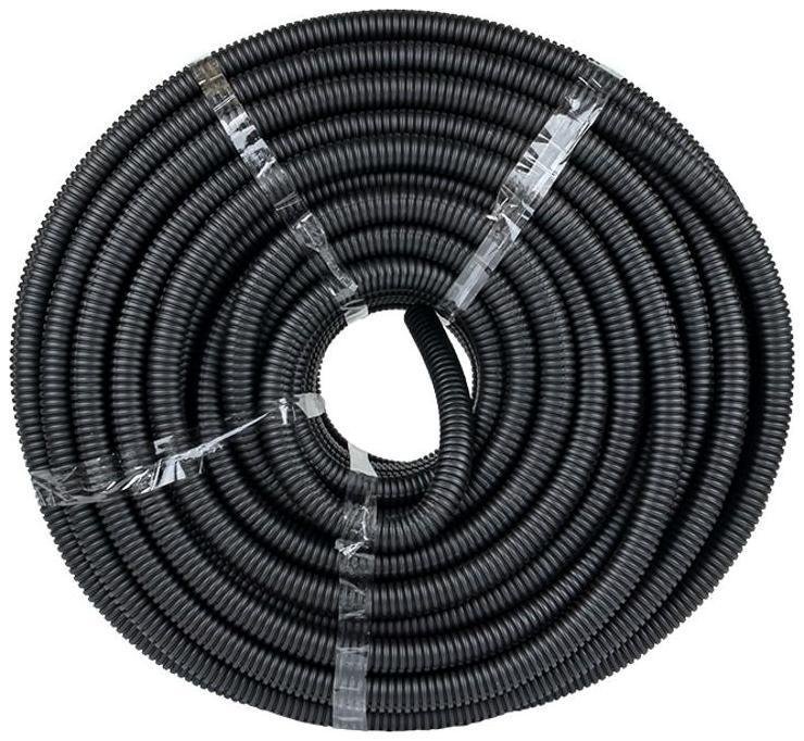 EKF tpnd-32-t Труба ПНД гибкая гофр. d32мм, тяжёлая с протяжкой, 50м, цвет черный PROxima [в упаковке 50, цена за 1 м]