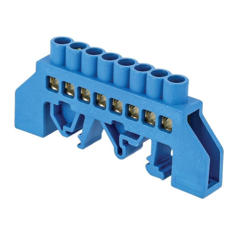 EKF sn0-125-8-dn Шина нулевая N 8х12 8 отвер. латунь син. нейлоновый корпус комбинированный PROxima