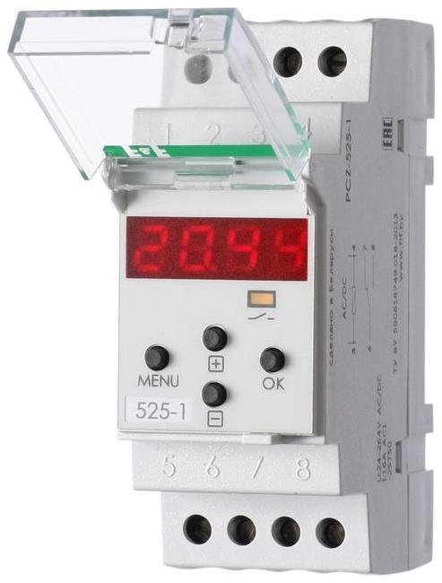 Евроавтоматика F&F EA02.002.011 Реле времени астрономическое PCZ-525-1 16А 24-264В AC/DC 1перекл. IP20 ночной перерыв и годовая программа F&F