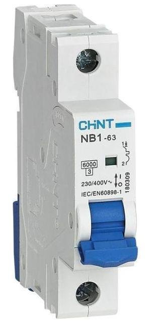 CHINT 179634 Выключатель автоматический модульный 1п D 3А 6кА NB1-63 (R)