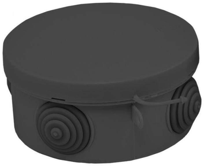 EKF plc-kmr-040-039-b Коробка распаячная КМР-040-039 с крышкой 85х40 4 мембранных ввода IP54 черн