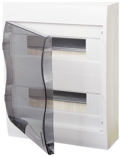 Systeme Electric EZ9E212S2SRU Бокс навесной ОП City9 Box 2 ряда 24мод. с прозр. дверцей SE