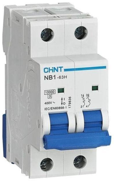 CHINT 179835 Выключатель автоматический модульный 2п C 6А 10кА NB1-63H (R)
