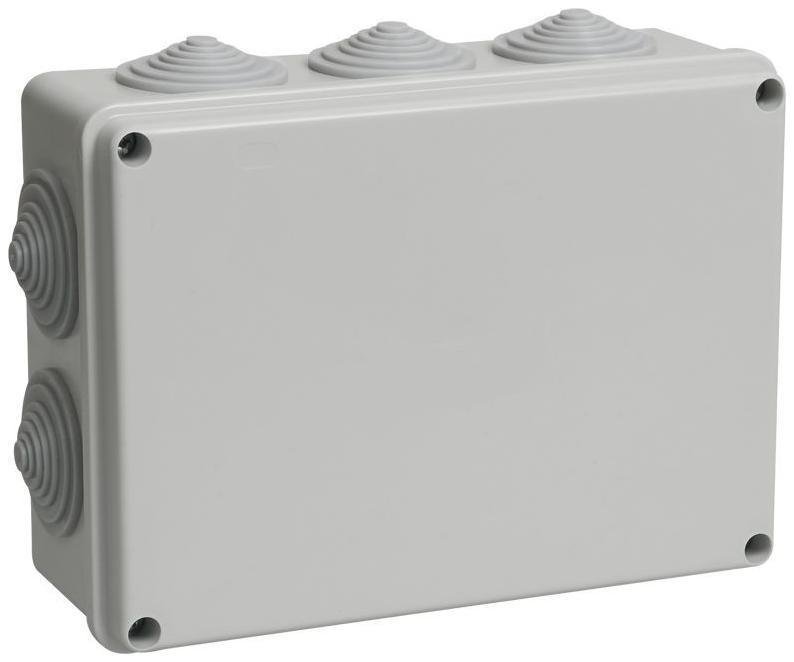 IEK UKO11-190-140-070-K41-55 Коробка распаячная ОП 190х140х70 IP55 КМ41244 RAL7035 (10 гермовводов)