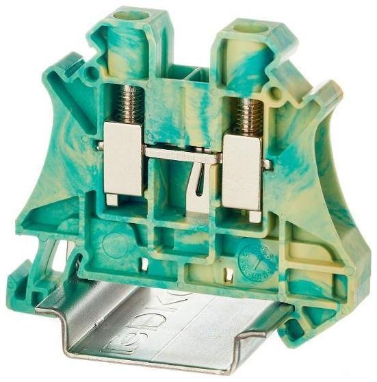 DKC TUR-6-PE Клемма заземления винтовой зажим 2 точки подключения 6кв.мм