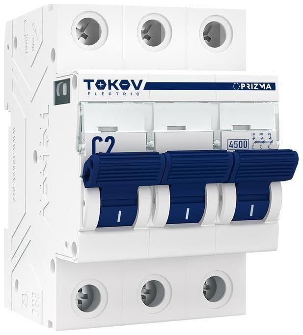 TOKOV electric TKE-PZ45-MCBI-3-2-C Выключатель автоматический модульный 3п C 2А 4.5кА PRIZMA