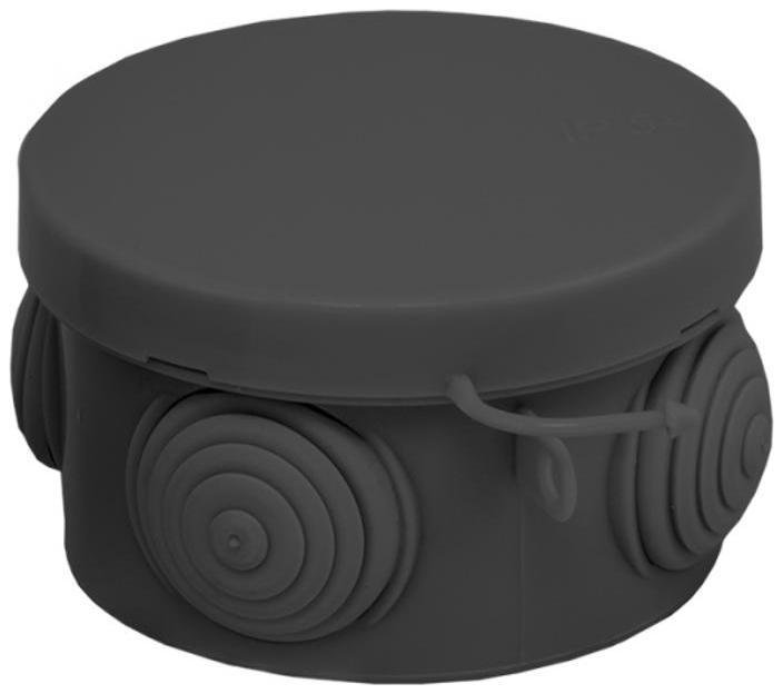 EKF plc-kmr-040-038-b Коробка распаячная КМР-040-038 с крышкой 65х40 4 мембранных ввода IP54 черн