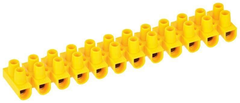 IEK UZV7-015-06 Колодка клеммная ЗВИ-15 н/г 4.0-10кв.мм 12 пар желт