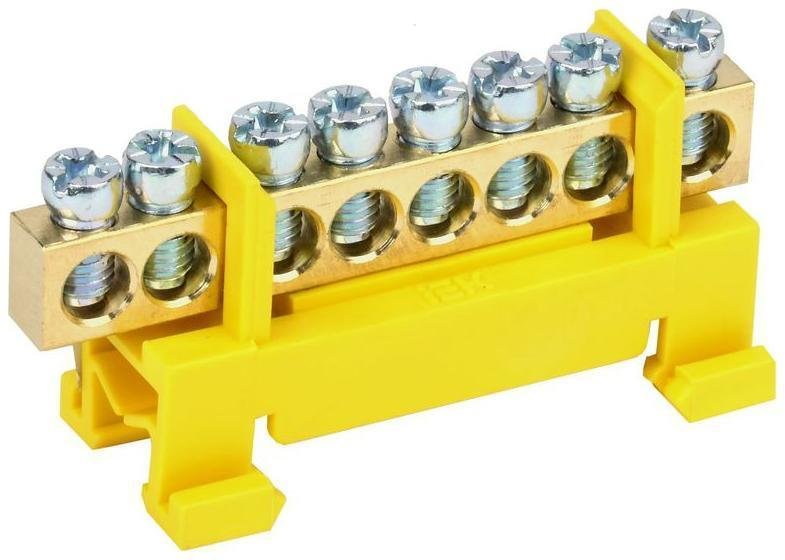 IEK YNN10-69-8P-K05 Шина PE "земля" на DIN-изол. "Стойка" ШНИ-6х9-8-С-Ж