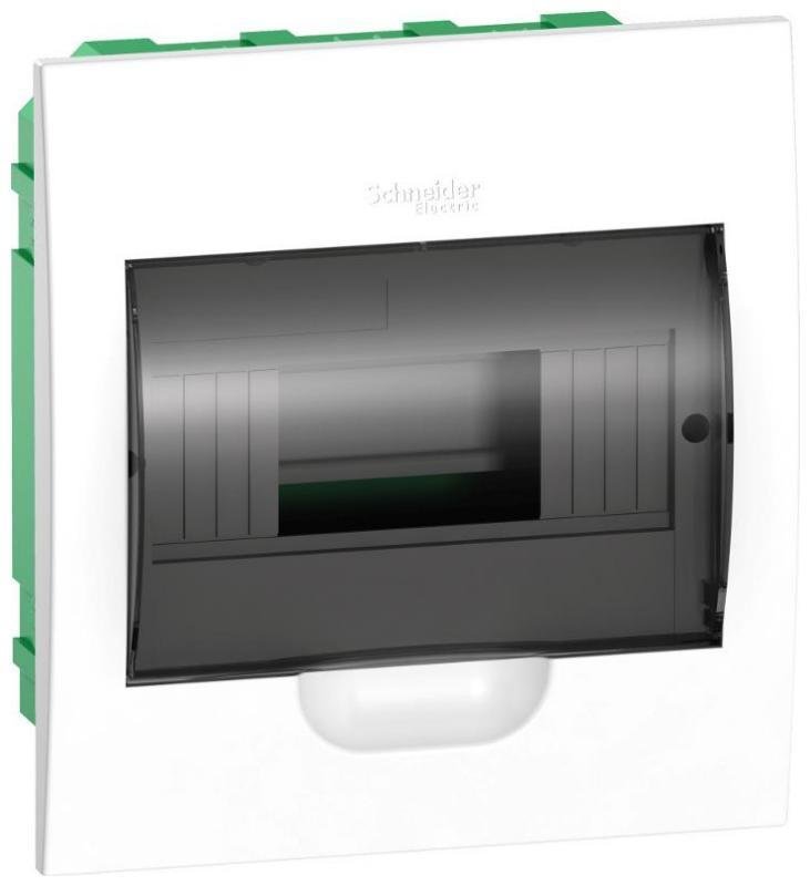 Systeme Electric EZ9E108S2FRU Бокс встраиваемый СП City9 Box 1 ряд 8мод. с прозр. дверцей SE