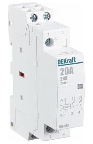 DEKraft 18057DEK Контактор модульный МК-103 2НО 20А 230В