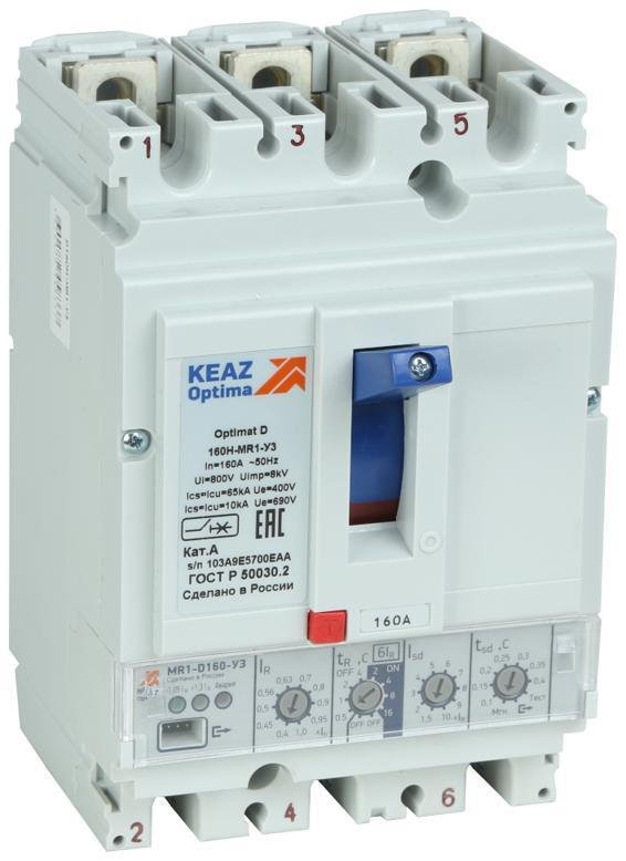 КЭАЗ 137335 Выключатель автоматический 250А 40кА OptiMat D250N MR1 У3