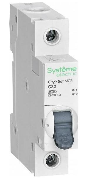 Systeme Electric C9F34132 Выключатель автоматический модульный 1п C 32А 4.5кА City9 Set 230В SE