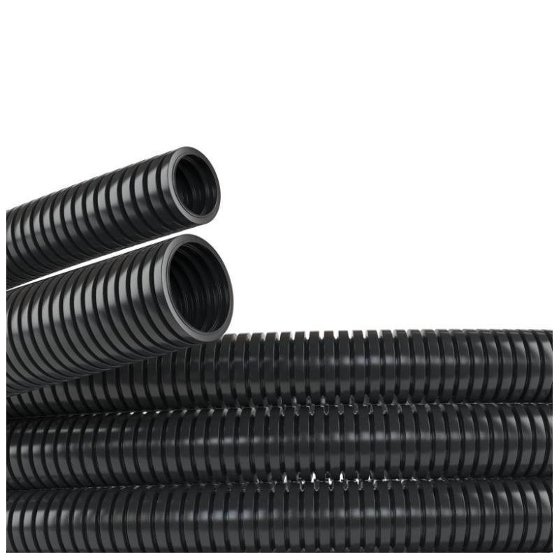 DKC PA601013F2 Труба гофрированная ПА 6 d10мм dвнутр.9.7мм dвнешн.13мм без протяжки ПВ-2 черн. (уп.50м)