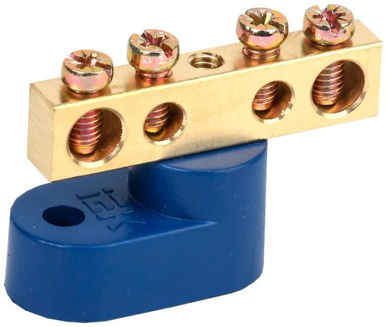 IEK YNN10-69-4C1-K07 Шина нулевая ШНИ-6х9-4-У1-С на одном угловом изоляторе