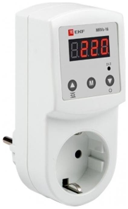 EKF MRVs-16 Реле напряжения цифровое розеточное PROxima