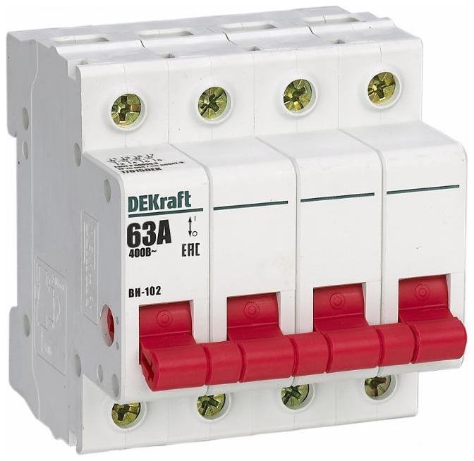 DEKraft 17015DEK Выключатель-разъединитель 4п 63А ВН-102