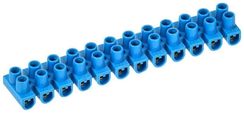 IEK UZV6-003-04 Колодка клеммная ЗВИ-3 н/г 1.0-2.5кв.мм 12 пар син