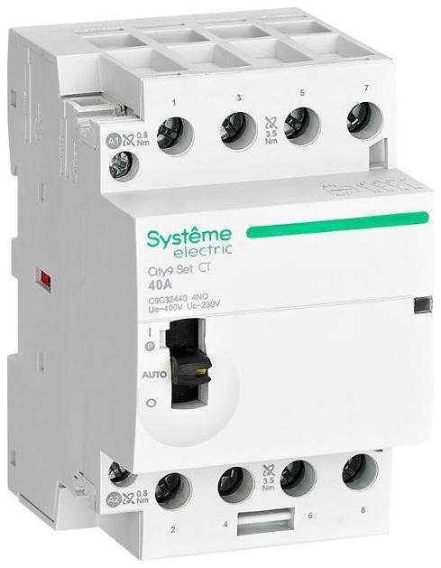 Systeme Electric C9C32440 Контактор 4п City9 Set 4НО 40А AC 400В-230В SE