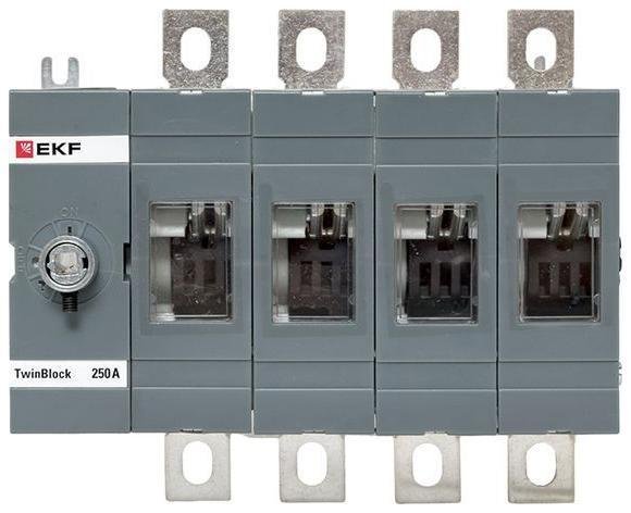 EKF tb-s-250-4p Рубильник 4п 250А без рукоятки управления TwinBlock
