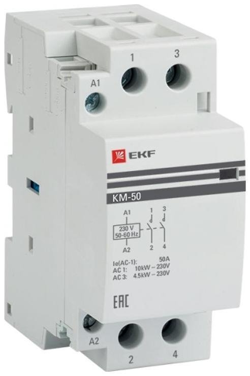EKF km-2-50-20 Контактор модульный КМ 50А 2NО (2 мод.)