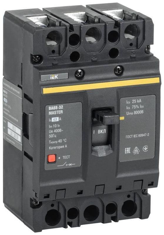 IEK SVA10-3-0063-02 Выключатель автоматический 3п 63А 25кА ВА88-32 MASTER