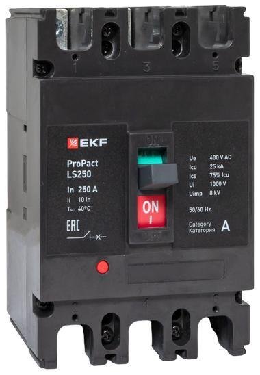 EKF mccb-250-25-3-250-ls Выключатель автоматический LS250 25кА 3P 250А ProPact