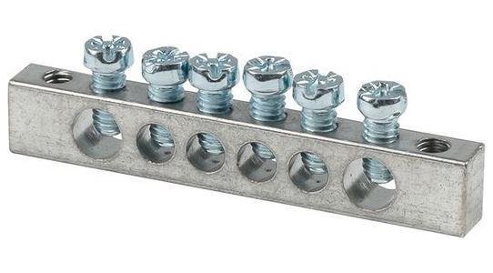 EKF sn1-63-06-k Шина PEN "ноль-землядюйма 6x9 6 отвер. цинк крепеж по краям