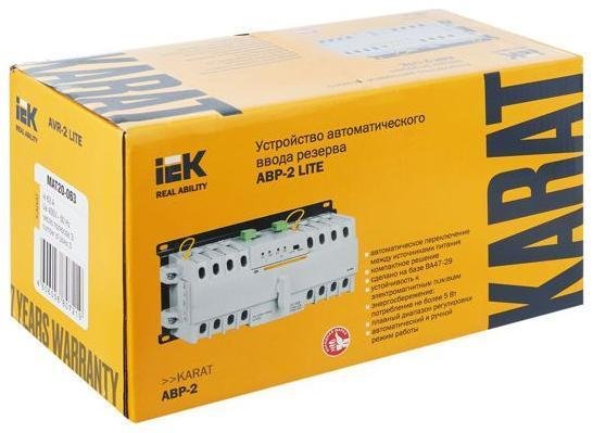 IEK MAT20-063 Устройство автоматического ввода резерва АВР 63А KARAT АВР-2 LITE модульное
