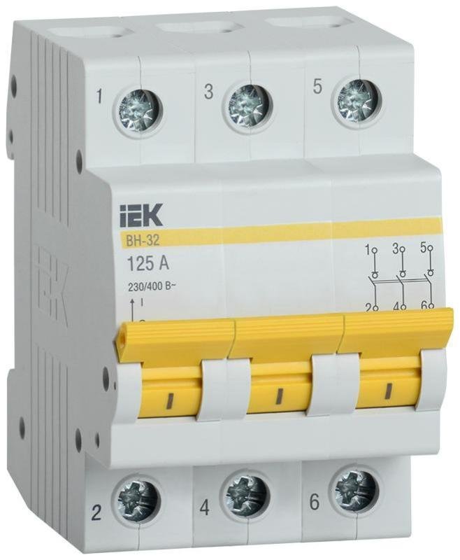 IEK MNV10-3-125 Выключатель нагрузки (мини-рубильник) 3п 125А ВН-32 KARAT