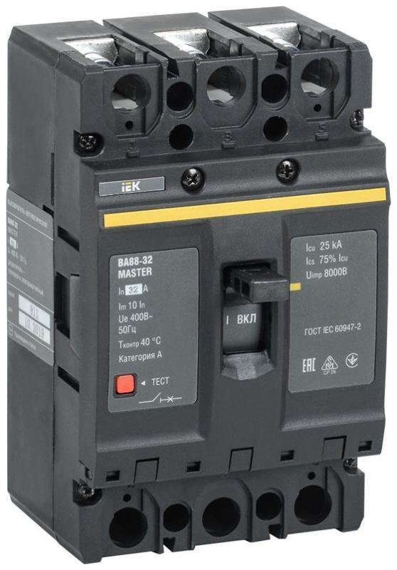 IEK SVA10-3-0032-02 Выключатель автоматический 3п 32А 25кА ВА88-32 MASTER