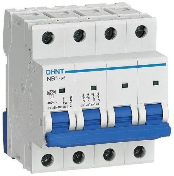 CHINT 179749 Выключатель автоматический модульный 4п C 40А 6кА NB1-63 (R)