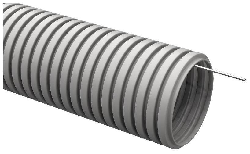 IEK CTG20-32-K41-025I Труба гофрированная ПВХ d32мм с протяжкой сер. ELASTA (уп.25м)