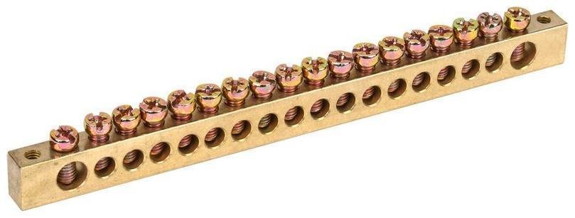 IEK YNN21-20-100 Шина PEN "земля-ноль" 8х12мм 20/2 (20групп/крепеж по краям)