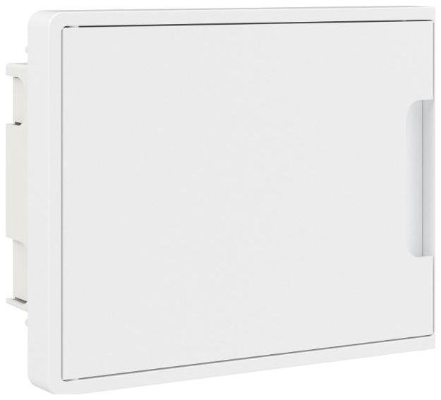 DKC F08B1WW Щиток встраиваемый FRAME 8мод. с бел. дверцей с 2 шинами PEN на 6 и 8 отверст. бел