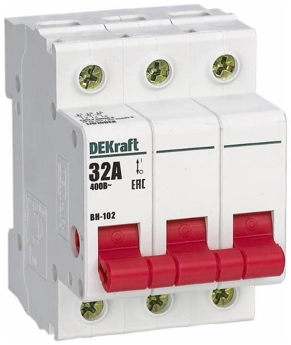 DEKraft 17010DEK Выключатель-разъединитель 3п 32А ВН-102